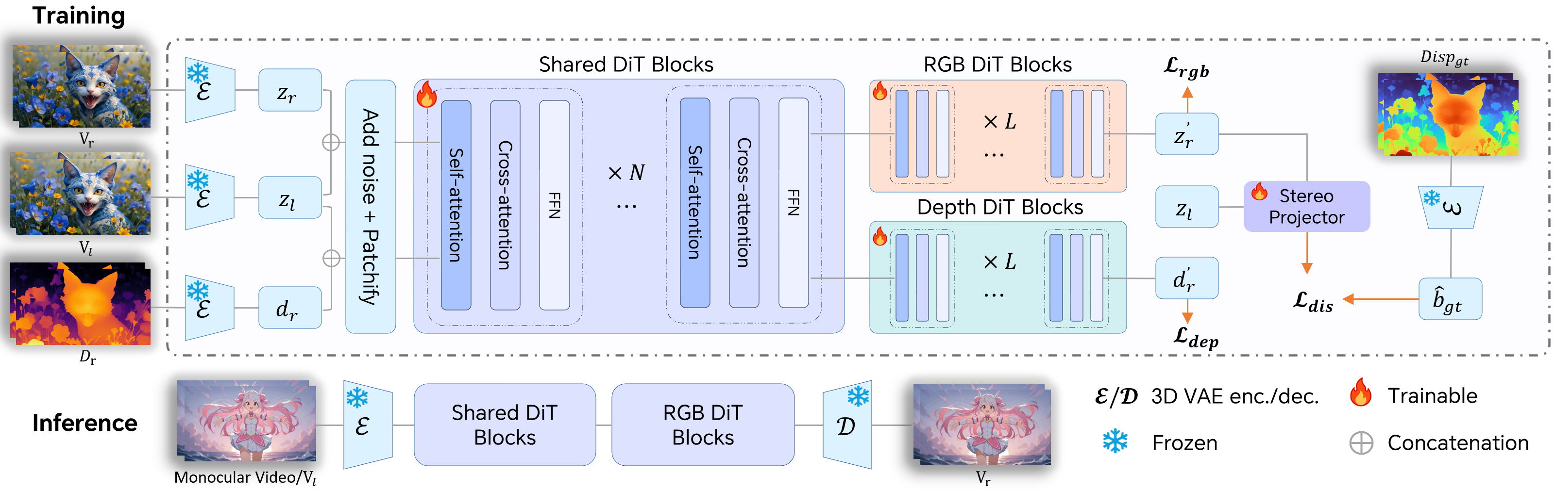StereoWorld training and inference framework